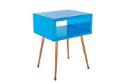 Mirror nightstand, end/ side table in light blue finish by La Spezia additional picture 12