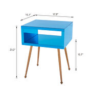 Mirror nightstand, end/ side table in light blue finish by La Spezia additional picture 13
