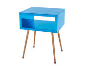 Mirror nightstand, end/ side table in light blue finish by La Spezia additional picture 8