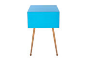 Mirror nightstand, end/ side table in light blue finish by La Spezia additional picture 9