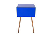 Mirror nightstand, end/ side table in navy finish by La Spezia additional picture 13