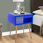 Mirror nightstand, end/ side table in navy finish by La Spezia additional picture 16