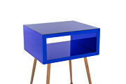 Mirror nightstand, end/ side table in navy finish by La Spezia additional picture 7