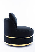 Black velvet swivel accent barrel chair by La Spezia additional picture 9