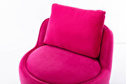 Cherry velvet swivel accent barrel chair by La Spezia additional picture 11