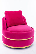 Cherry velvet swivel accent barrel chair by La Spezia additional picture 7