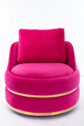 Cherry velvet swivel accent barrel chair by La Spezia additional picture 9