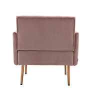 Pink accent chair, leisure single sofa with rose golden feet by La Spezia additional picture 7