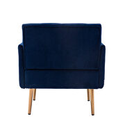Navy accent chair, leisure single sofa with rose golden feet by La Spezia additional picture 6