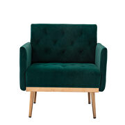 Green accent chair, leisure single sofa with rose golden feet additional photo 3 of 7