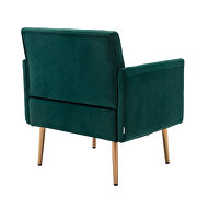 Green accent chair, leisure single sofa with rose golden feet additional photo 4 of 7