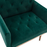 Green accent chair, leisure single sofa with rose golden feet additional photo 5 of 7