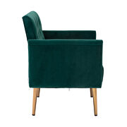 Green accent chair, leisure single sofa with rose golden feet by La Spezia additional picture 7