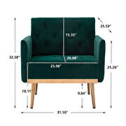 Green accent chair, leisure single sofa with rose golden feet by La Spezia additional picture 8