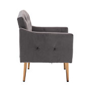 Gray accent chair, leisure single sofa with rose golden feet by La Spezia additional picture 4