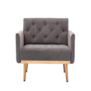Gray accent chair, leisure single sofa with rose golden feet by La Spezia additional picture 5