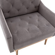 Gray accent chair, leisure single sofa with rose golden feet by La Spezia additional picture 6