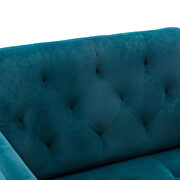 Teal accent chair, leisure single sofa with rose golden feet by La Spezia additional picture 6