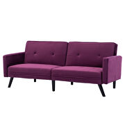Purple velvet fabric sofa bed sleeper by La Spezia additional picture 2