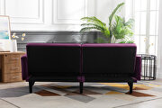 Purple velvet fabric sofa bed sleeper by La Spezia additional picture 12