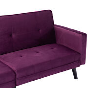 Purple velvet fabric sofa bed sleeper by La Spezia additional picture 14