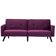 Purple velvet fabric sofa bed sleeper by La Spezia additional picture 15