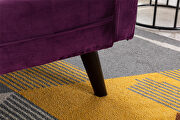 Purple velvet fabric sofa bed sleeper by La Spezia additional picture 6
