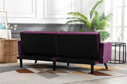 Purple velvet fabric sofa bed sleeper by La Spezia additional picture 8