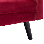 Red velvet fabric sofa bed sleeper by La Spezia additional picture 10