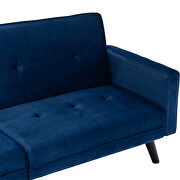 Navy velvet fabric sofa bed sleeper by La Spezia additional picture 12