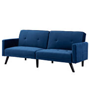 Navy velvet fabric sofa bed sleeper by La Spezia additional picture 6