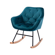 Living room comfortable rocking teal accent chair by La Spezia additional picture 2