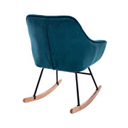 Living room comfortable rocking teal accent chair by La Spezia additional picture 4