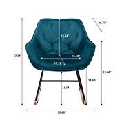 Living room comfortable rocking teal accent chair by La Spezia additional picture 10