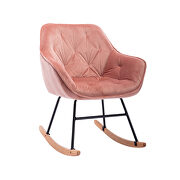 Pink velvet comfortable rocking accent chair by La Spezia additional picture 2
