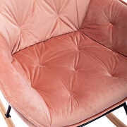 Pink velvet comfortable rocking accent chair by La Spezia additional picture 8