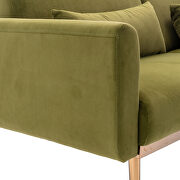 Loveseat green velvet sofa sofa with metal feet by La Spezia additional picture 5