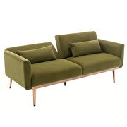 Loveseat green velvet sofa sofa with metal feet by La Spezia additional picture 7