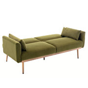 Loveseat green velvet sofa sofa with metal feet by La Spezia additional picture 9