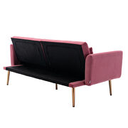 Loveseat pink velvet sofa sofa with metal feet by La Spezia additional picture 11