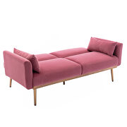 Loveseat pink velvet sofa sofa with metal feet by La Spezia additional picture 5