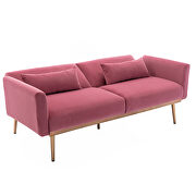 Loveseat pink velvet sofa sofa with metal feet by La Spezia additional picture 8