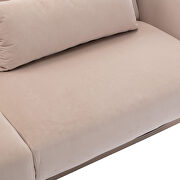 Loveseat beige velvet sofa sofa with metal feet by La Spezia additional picture 10
