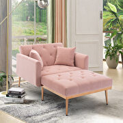 Pink velvet chaise lounge chair /accent chair by La Spezia additional picture 8
