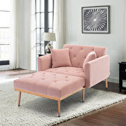 Pink velvet chaise lounge chair /accent chair by La Spezia additional picture 9
