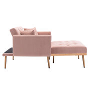 Pink velvet chaise lounge chair /accent chair by La Spezia additional picture 10