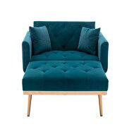 Blue velvet chaise lounge chair /accent chair by La Spezia additional picture 8