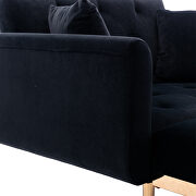 Black velvet chaise lounge chair /accent chair by La Spezia additional picture 2