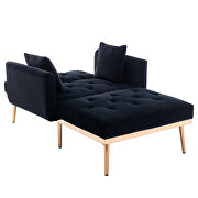 Black velvet chaise lounge chair /accent chair by La Spezia additional picture 12
