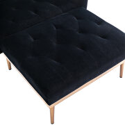 Black velvet chaise lounge chair /accent chair by La Spezia additional picture 3